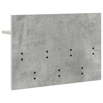 Wall-Mounted Coat Rack with Shelf Concrete Grey 60 x 40 x 12 cm