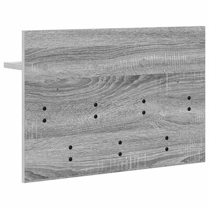 Wall-Mounted Coat Rack with Shelf Grey Sonoma 60 x 40 x 12 cm