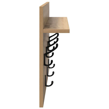 Wall-Mounted Coat Rack Wall-Mounted Artisan Oak 60 x 40 x 12 cm