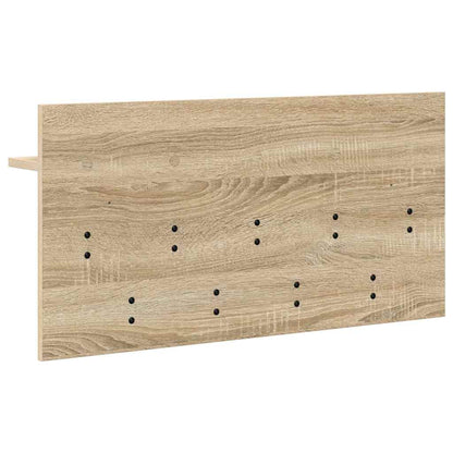Wall-Mounted Coat Rack with Shelf Sonoma Oak 80 x 40 x 12 cm