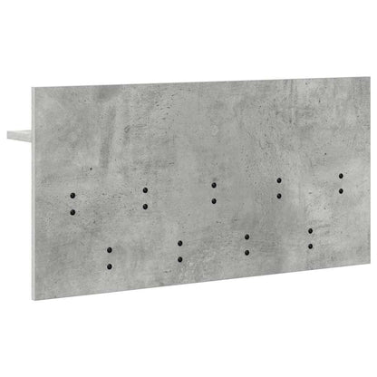 Wall-Mounted Coat Rack with Shelf Concrete Grey 80 x 40 x 12 cm