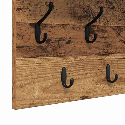 Wall-Mounted Coat Rack Old Wood 80 x 40 x 12 cm Engineered wood