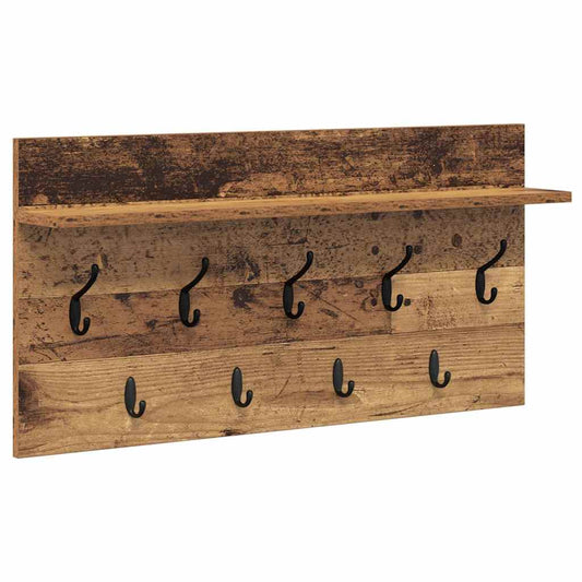 Wall-Mounted Coat Rack Wall-Mounted Old Wood 80 x 40 x 12 cm
