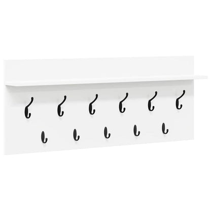 Wall-Mounted Coat Rack White 100 x 40 x 12 cm Engineered wood