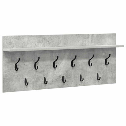 Wall-Mounted Coat Rack Concrete Grey 100 x 40 x 12 cm