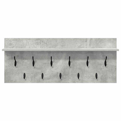 Wall-Mounted Coat Rack Concrete Grey 100 x 40 x 12 cm