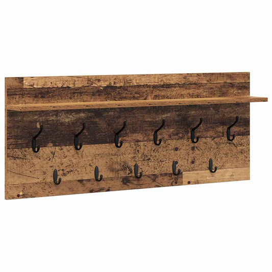 Wall-Mounted Coat Rack Wall-Mounted Old Wood 100 x 40 x 12 cm