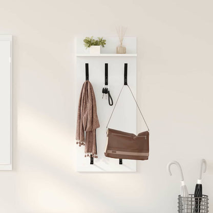 Wall-Mounted Coat Rack White 40 x 10 x 90 cm Engineered wood
