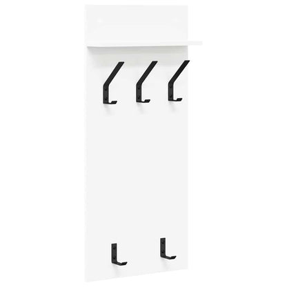 Wall-Mounted Coat Rack White 40 x 10 x 90 cm Engineered wood
