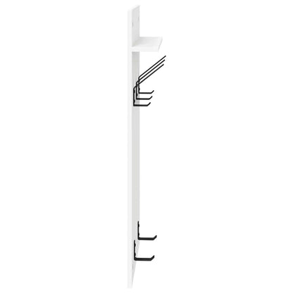 Wall-Mounted Coat Rack White 40 x 10 x 90 cm Engineered wood