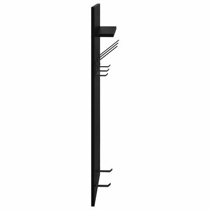 Wall-Mounted Coat Rack with Shelf Black Oak 40 x 10 x 90 cm