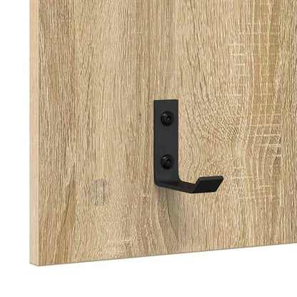 Wall-Mounted Coat Rack with Shelf Sonoma Oak 40 x 10 x 90 cm