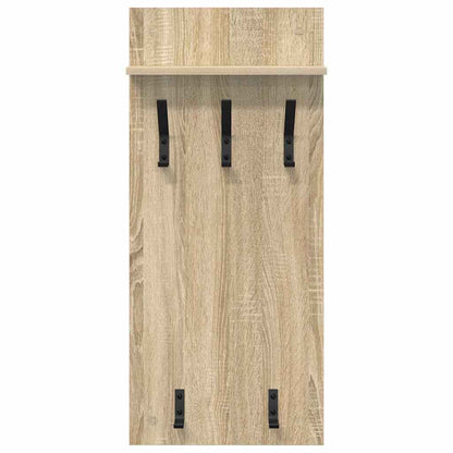 Wall-Mounted Coat Rack with Shelf Sonoma Oak 40 x 10 x 90 cm