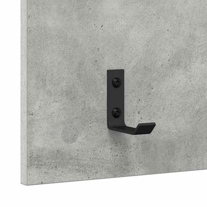 Wall-Mounted Coat Rack with Shelf Concrete Grey 40 x 10 x 90 cm