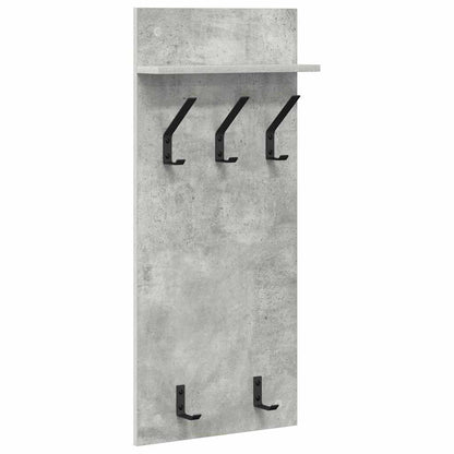 Wall-Mounted Coat Rack with Shelf Concrete Grey 40 x 10 x 90 cm