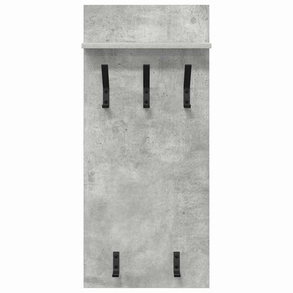 Wall-Mounted Coat Rack with Shelf Concrete Grey 40 x 10 x 90 cm