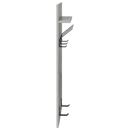 Wall-Mounted Coat Rack with Shelf Concrete Grey 40 x 10 x 90 cm