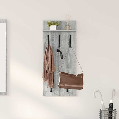 Wall-Mounted Coat Rack with Shelf Grey Sonoma 40 x 10 x 90 cm