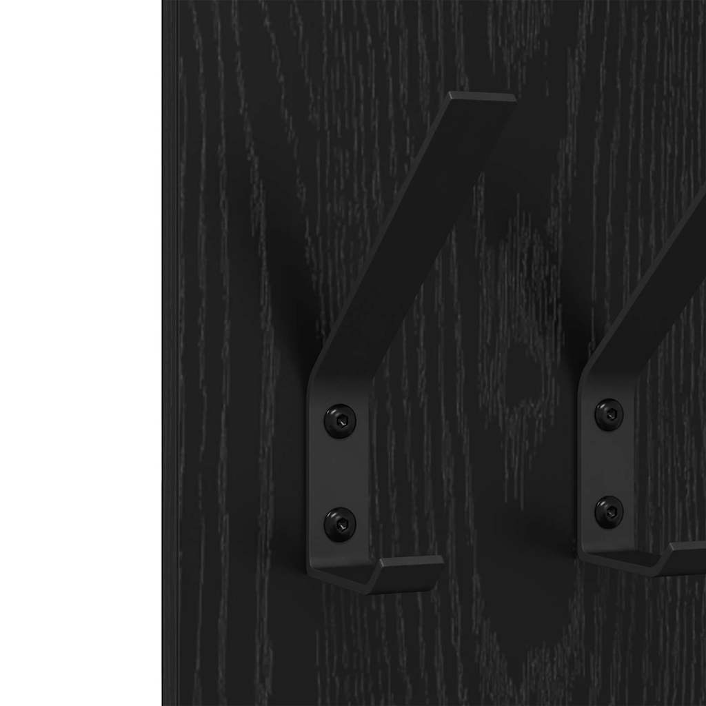 Wall-Mounted Coat Rack Wall-mounted Black Oak 20 x 1.5 x 100 cm
