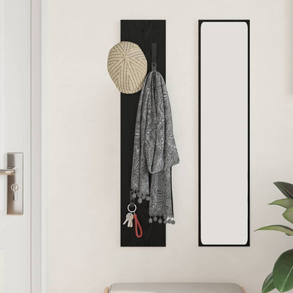Wall-Mounted Coat Rack Wall-mounted Black Oak 20 x 1.5 x 100 cm