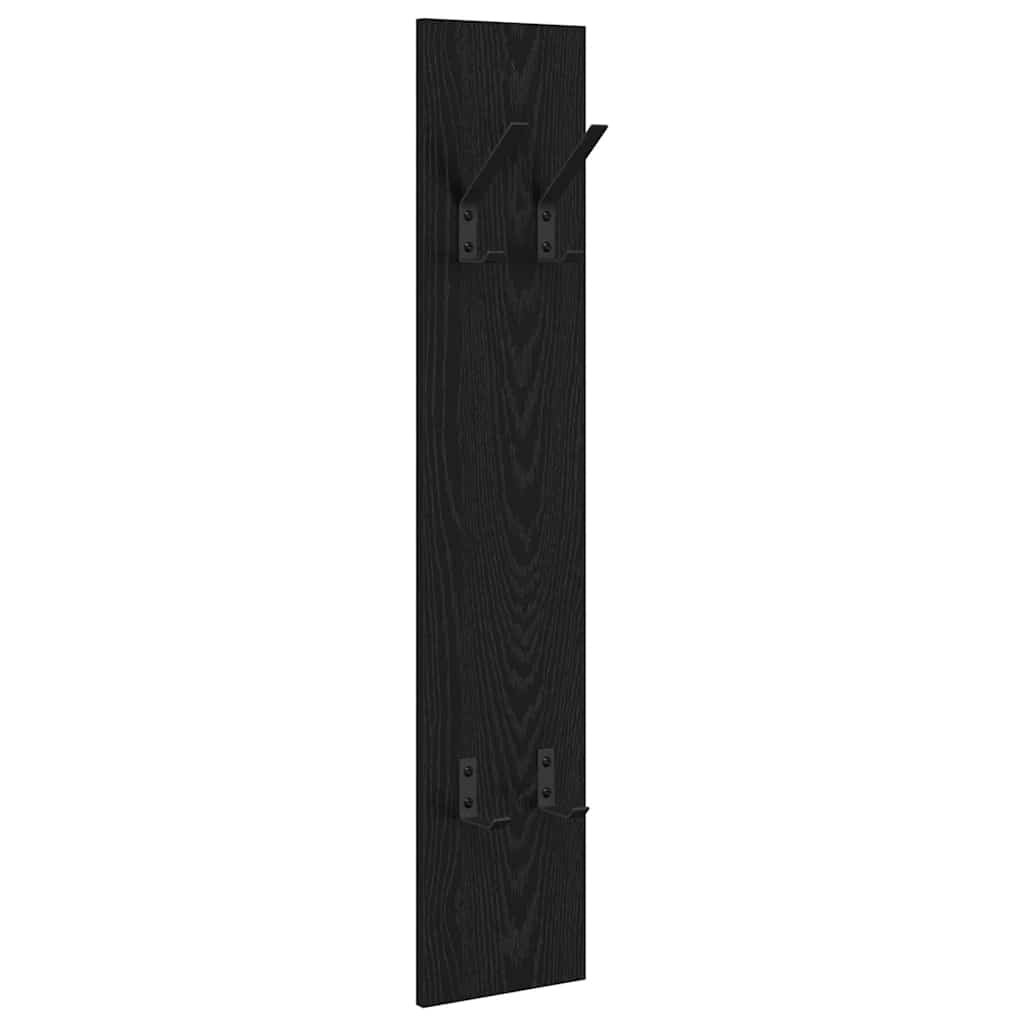 Wall-Mounted Coat Rack Wall-mounted Black Oak 20 x 1.5 x 100 cm