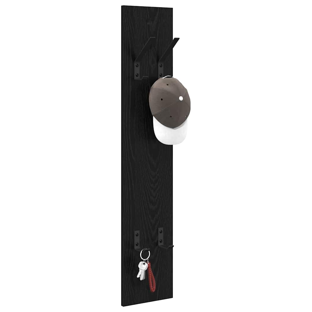 Wall-Mounted Coat Rack Wall-mounted Black Oak 20 x 1.5 x 100 cm
