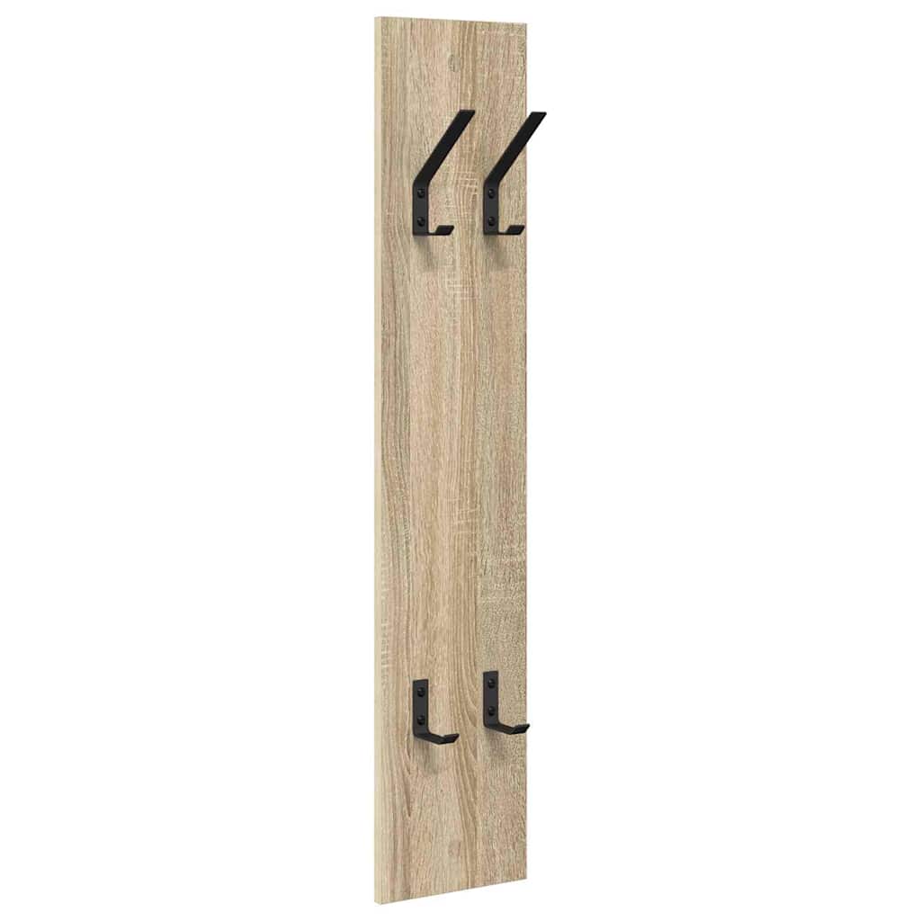 Wall-Mounted Coat Rack Sonoma oak 20 x 1.5 x 100 cm
