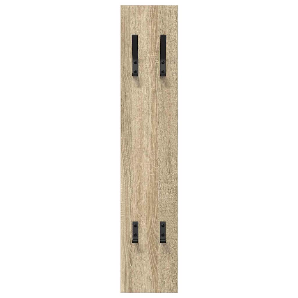 Wall-Mounted Coat Rack Sonoma oak 20 x 1.5 x 100 cm