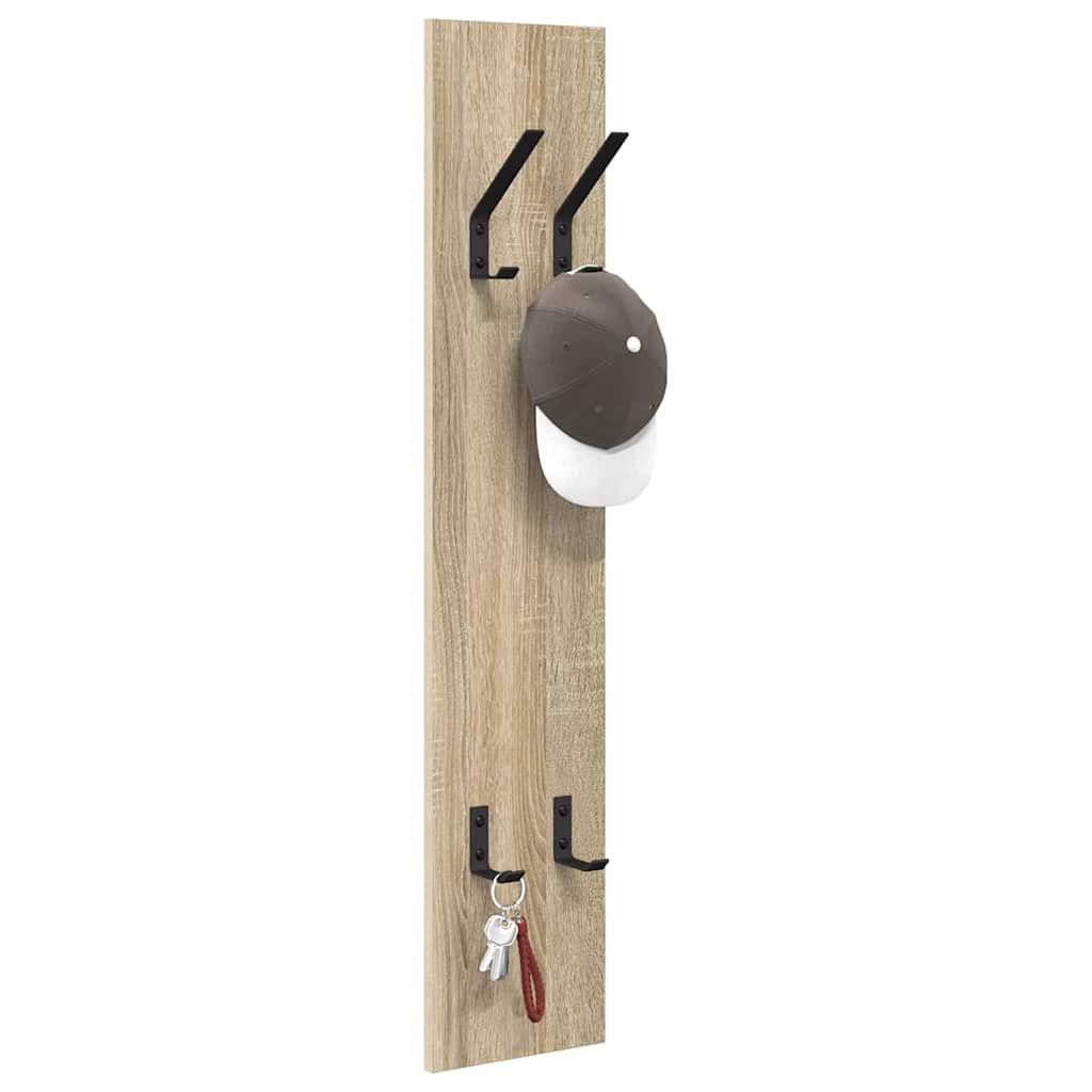 Wall-Mounted Coat Rack Sonoma oak 20 x 1.5 x 100 cm