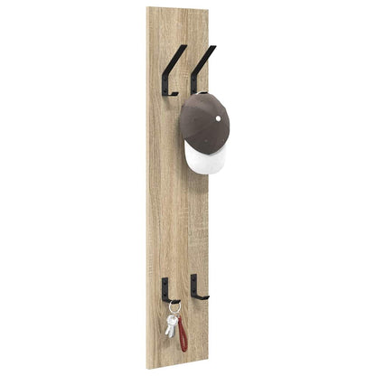 Wall-Mounted Coat Rack Sonoma oak 20 x 1.5 x 100 cm