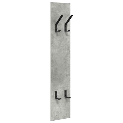 Wall-Mounted Coat Rack Concrete Grey 20 x 1.5 x 100 cm