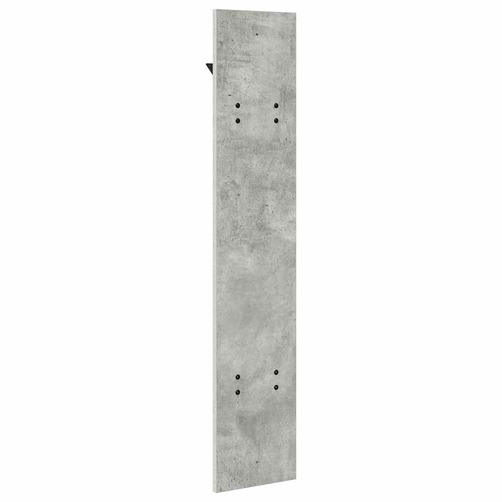 Wall-Mounted Coat Rack Concrete Grey 20 x 1.5 x 100 cm