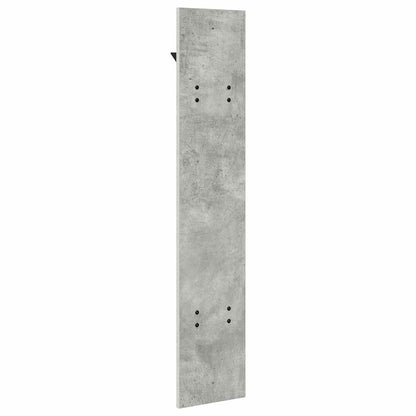 Wall-Mounted Coat Rack Concrete Grey 20 x 1.5 x 100 cm