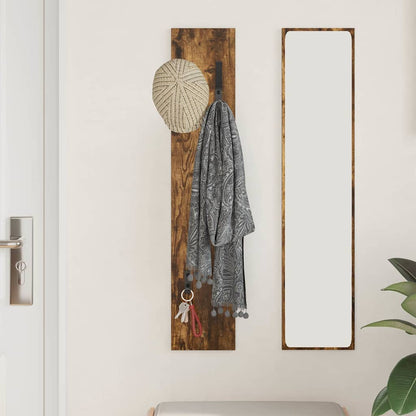 Wall-Mounted Coat Rack Smoked Oak 20 x 1.5 x 100 cm