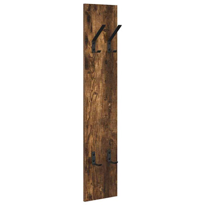 Wall-Mounted Coat Rack Smoked Oak 20 x 1.5 x 100 cm