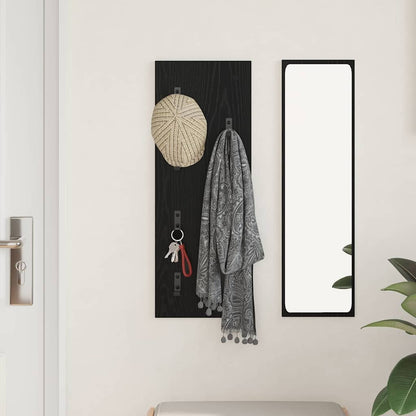 Wall-Mounted Coat Rack Wall-mounted Black Oak 30 x 1.5 x 80 cm