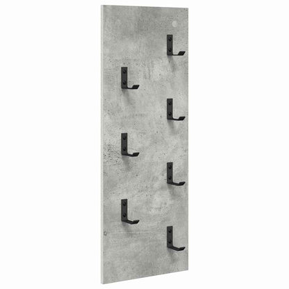 Wall-Mounted Coat Rack Concrete Grey 30 x 1.5 x 80 cm
