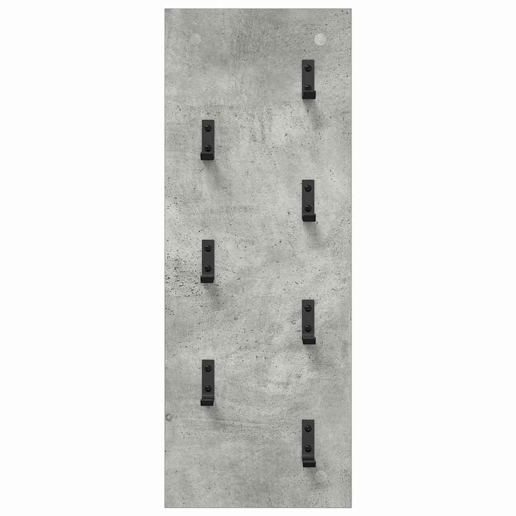 Wall-Mounted Coat Rack Concrete Grey 30 x 1.5 x 80 cm