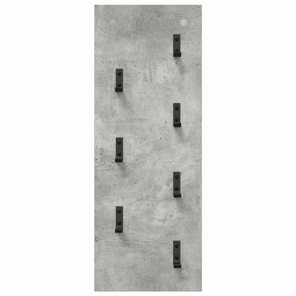 Wall-Mounted Coat Rack Concrete Grey 30 x 1.5 x 80 cm