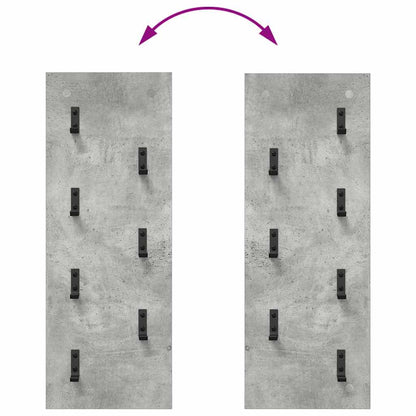 Wall-Mounted Coat Rack Concrete Grey 30 x 1.5 x 80 cm
