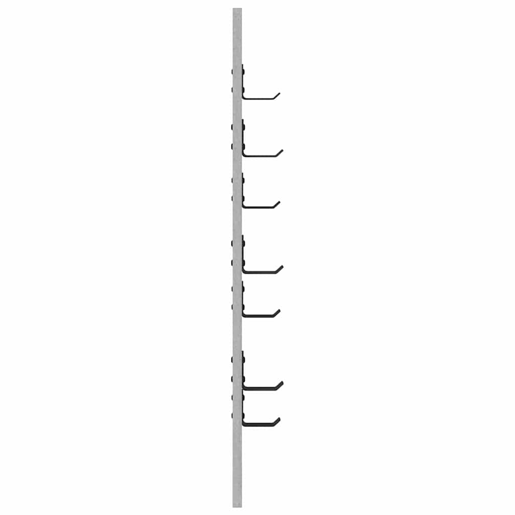 Wall-Mounted Coat Rack Concrete Grey 30 x 1.5 x 80 cm
