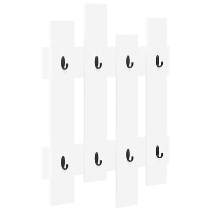 Wall-Mounted Coat Rack White 60 x 3 x 82 cm Engineered wood