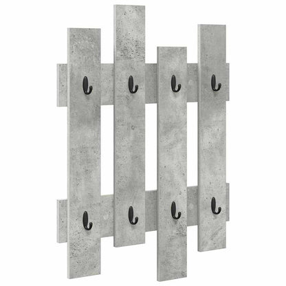 Wall-Mounted Coat Rack Concrete Grey 60 x 3 x 82 cm
