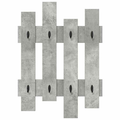 Wall-Mounted Coat Rack Concrete Grey 60 x 3 x 82 cm