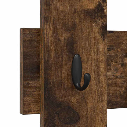 Wall-Mounted Coat Rack Wall-mounted Smoked Oak 60 x 3 x 82 cm