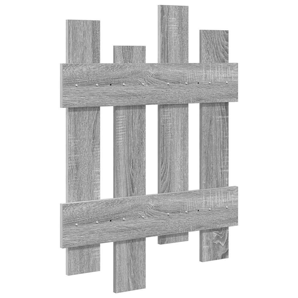 Wall-Mounted Coat Rack Wall-mounted Grey Sonoma 60 x 3 x 82 cm