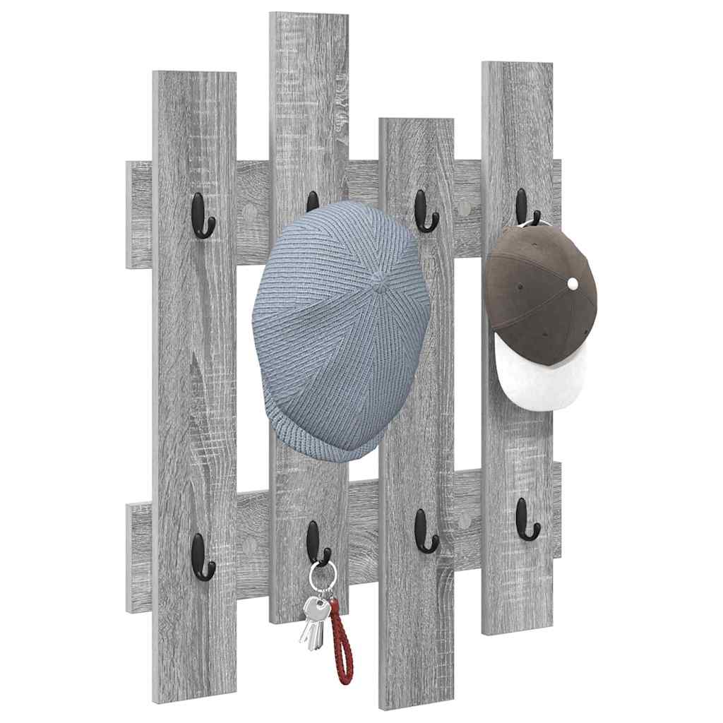 Wall-Mounted Coat Rack Wall-mounted Grey Sonoma 60 x 3 x 82 cm