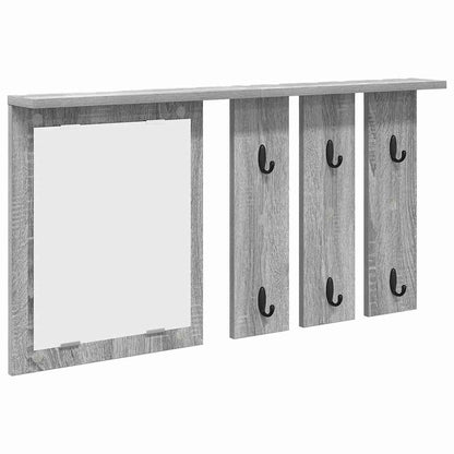 Wall-Mounted Coat Rack with Shelf Grey sonoma 85 x 10 x 45 cm
