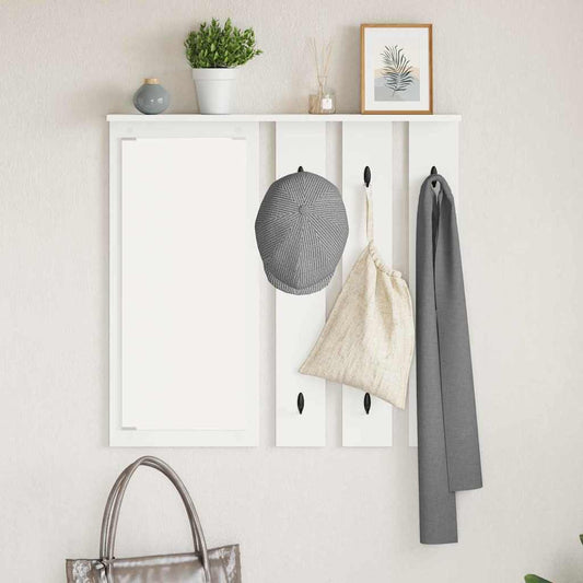 Wall-Mounted Coat Rack Wall-Mounted White 84 x 10 x 80 cm