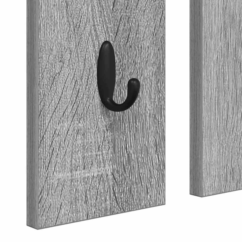 Wall-Mounted Coat Rack with Shelf Grey sonoma 84 x 10 x 80 cm